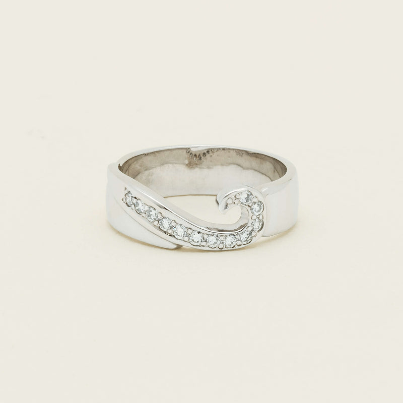 Deja Vu 18ct White Gold .20ct Diamond Koru Ring - Ring - Walker & Hall
