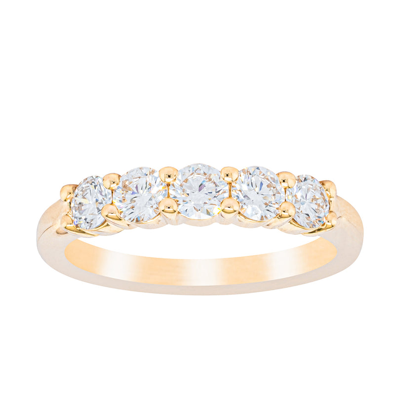 18ct Yellow Gold .80ct Diamond Panorama Ring-Ring-Walker & Hall
