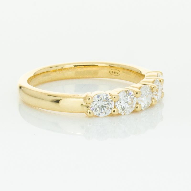 18ct Yellow Gold .80ct Diamond Panorama Ring-Ring-Walker & Hall