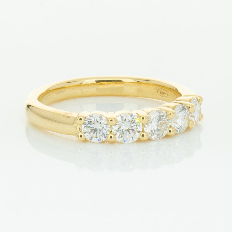 18ct Yellow Gold .80ct Diamond Panorama Ring-Ring-Walker & Hall
