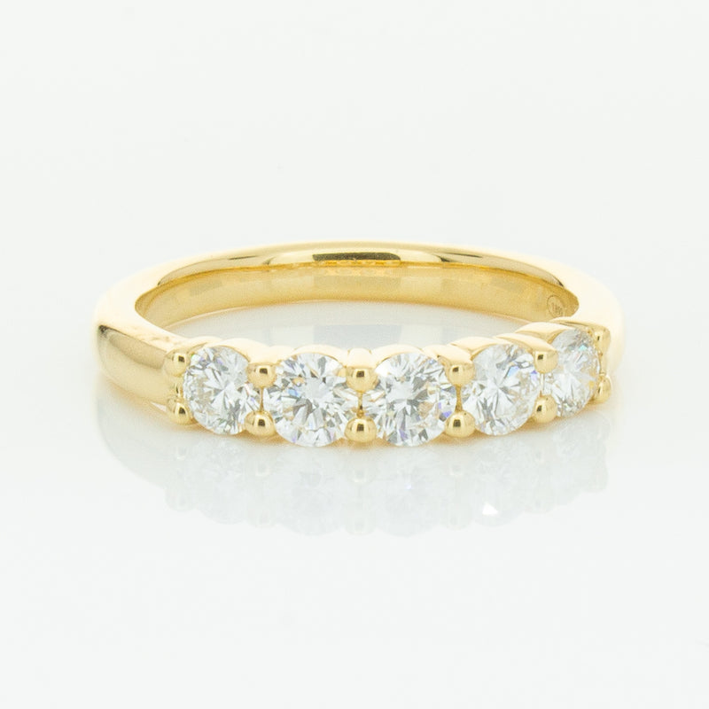 18ct Yellow Gold .80ct Diamond Panorama Ring-Ring-Walker & Hall