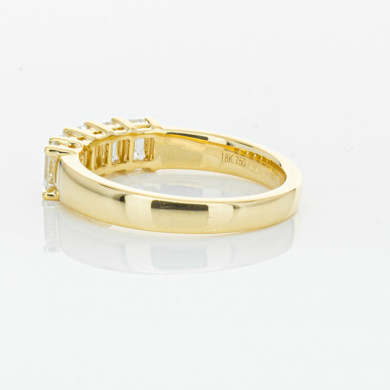 18ct Yellow Gold 1.02ct Emerald Cut Diamond Asra Ring-Ring-Walker & Hall