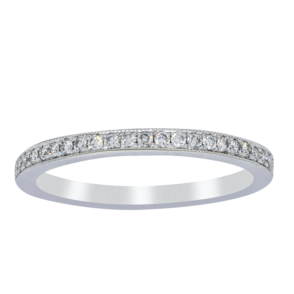 14ct White Gold Diamond Phoebe Band - Ring - Walker & Hall