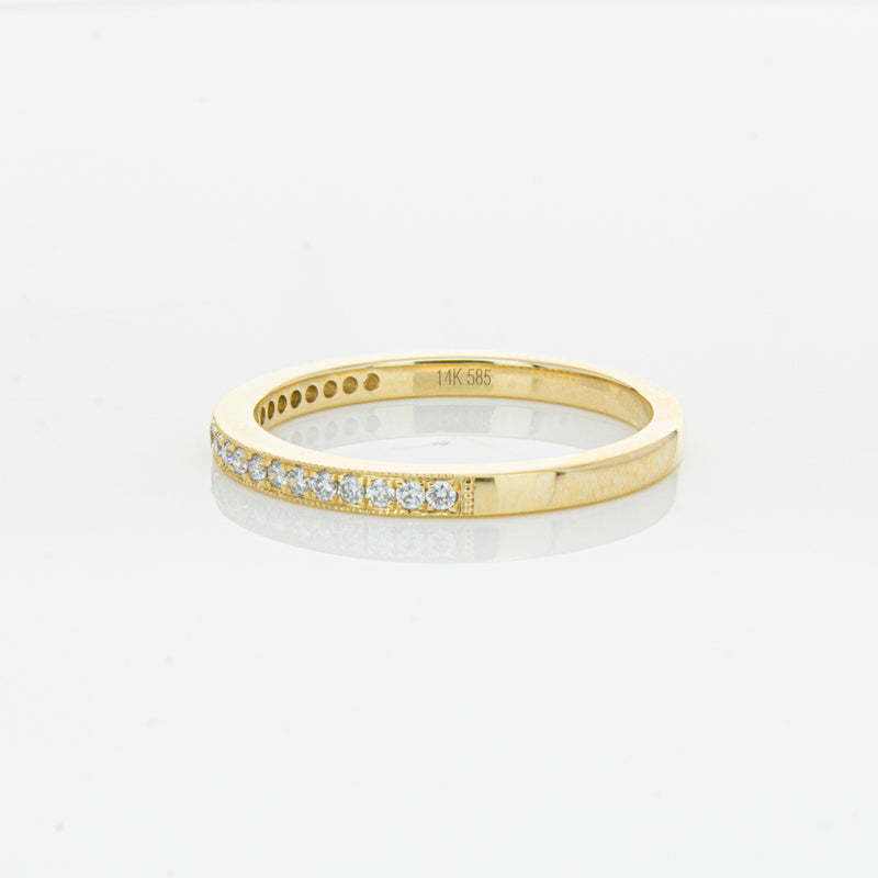 14ct Yellow Gold Diamond Phoebe band-Ring-Walker & Hall