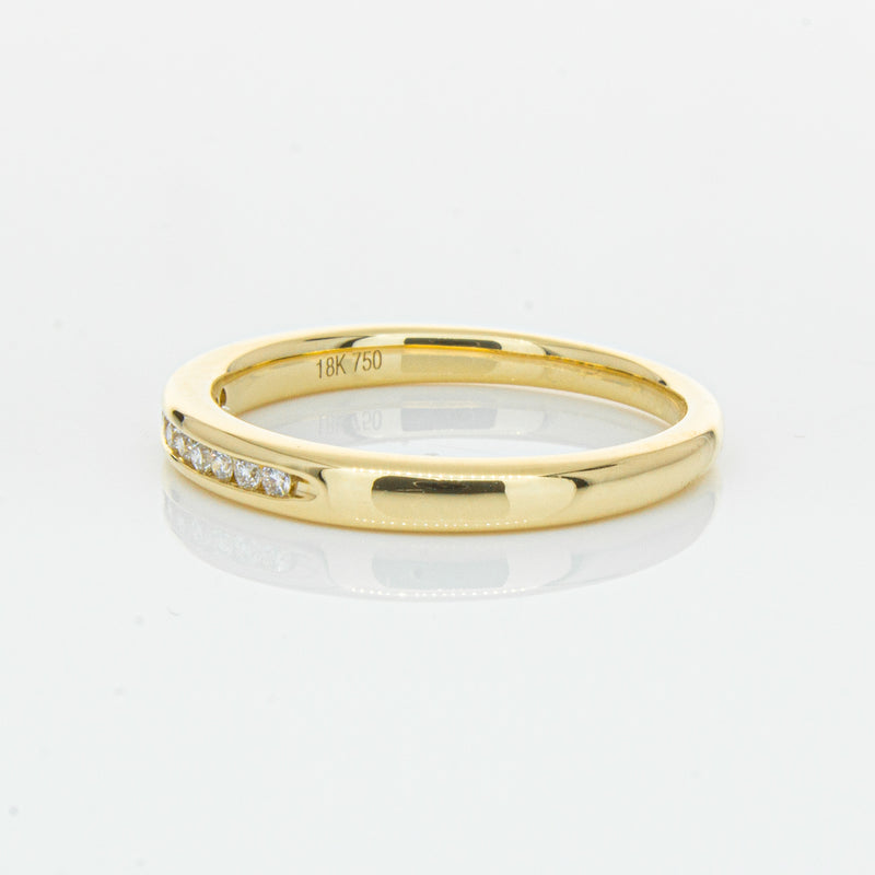 18ct Yellow Gold .09ct Diamond Band-Ring-Walker & Hall