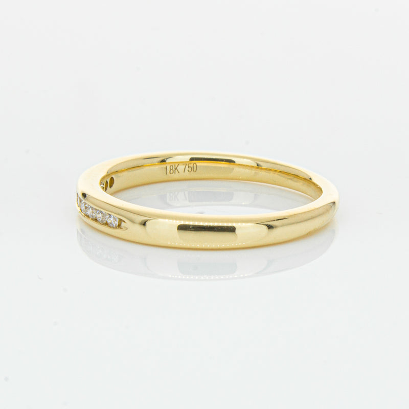 18ct Yellow Gold .09ct Diamond Band-Ring-Walker & Hall