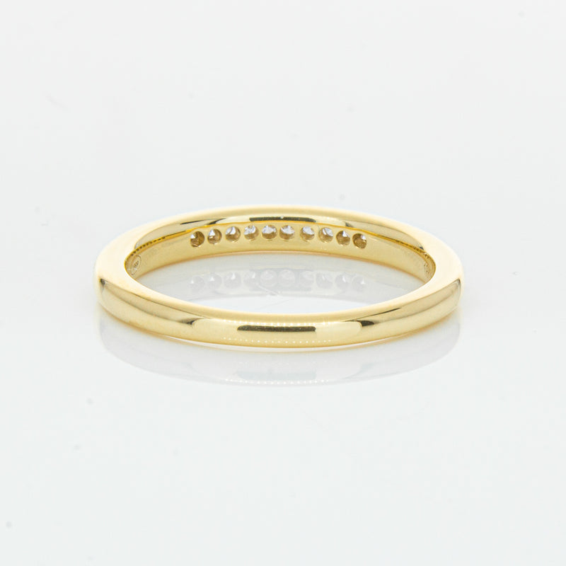 18ct Yellow Gold .09ct Diamond Band-Ring-Walker & Hall