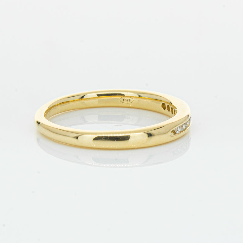 18ct Yellow Gold .09ct Diamond Band-Ring-Walker & Hall