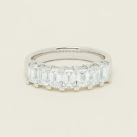 18ct White Gold 2.00ct Emerald Cut Diamond Asra Ring