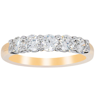 18ct Yellow Gold .97ct Diamond Panorama Ring-Ring-Walker & Hall