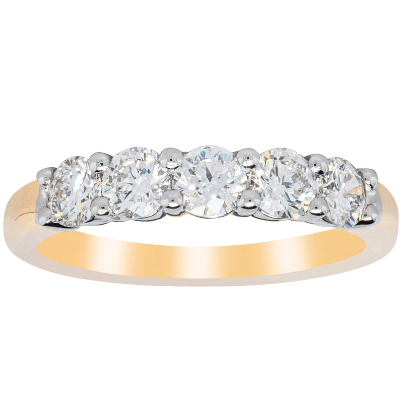 18ct Yellow Gold .97ct Diamond Panorama Ring-Ring-Walker & Hall