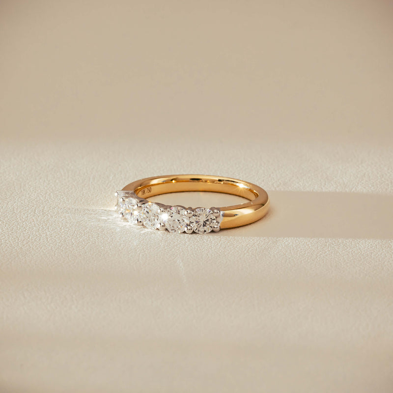18ct Yellow Gold .97ct Diamond Panorama Ring-Ring-Walker & Hall