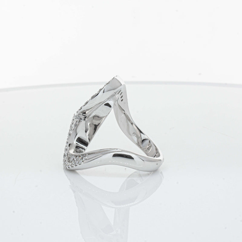 Platinum 1.55ct Diamond Flamenco Ring - Ring - Walker & Hall