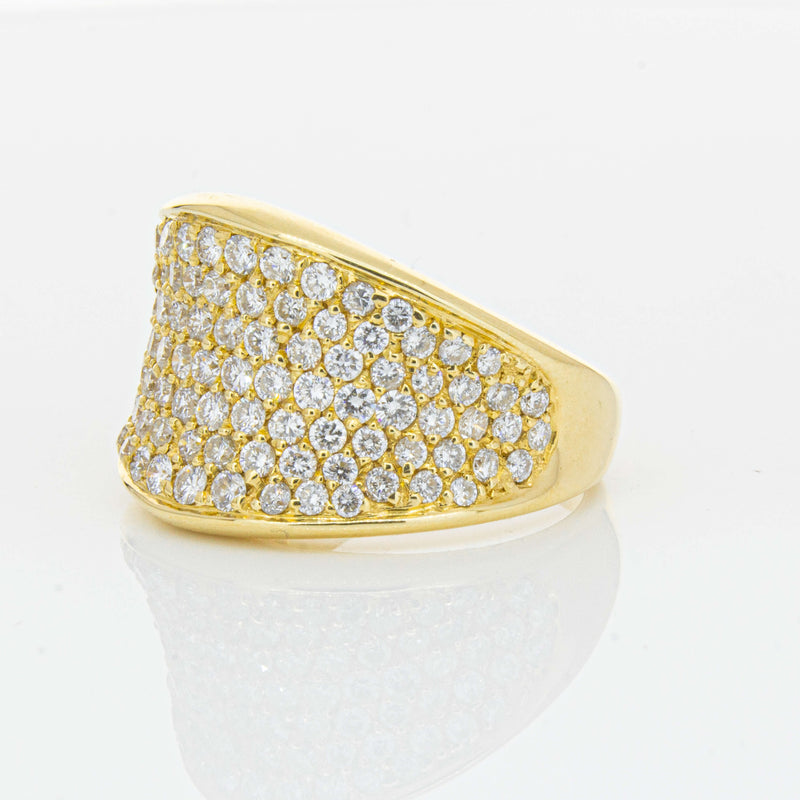 Deja Vu 18ct Yellow Gold 1.44ct Diamond Pave-Set Ring - Ring - Walker & Hall