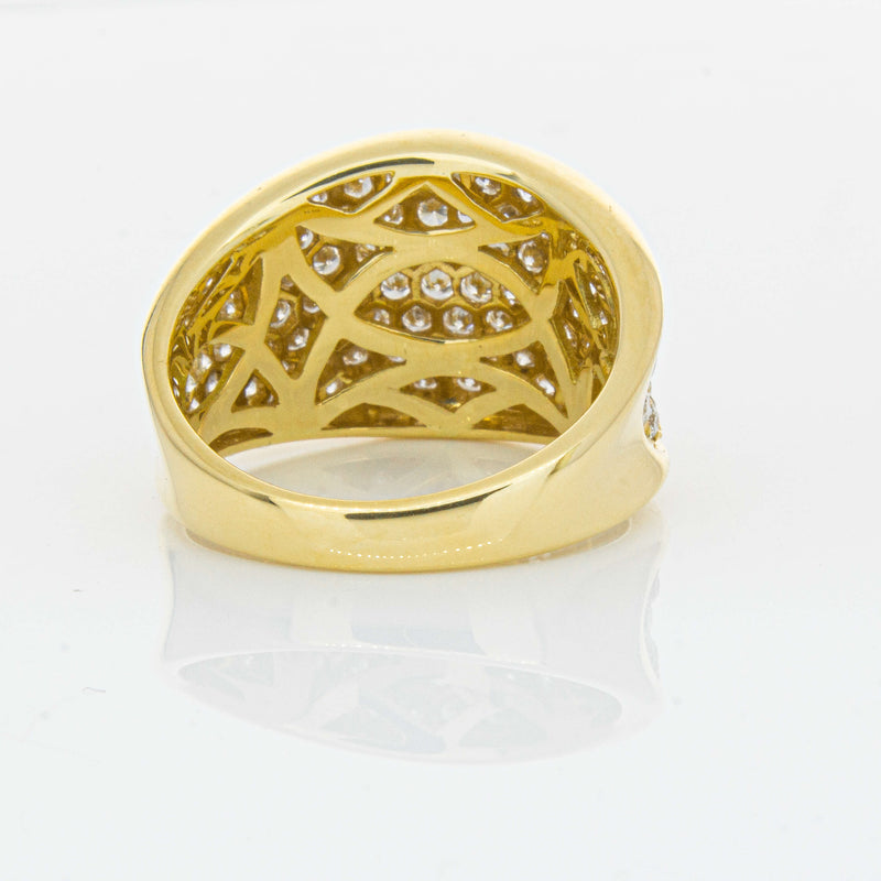 Deja Vu 18ct Yellow Gold 1.44ct Diamond Pave-Set Ring - Ring - Walker & Hall