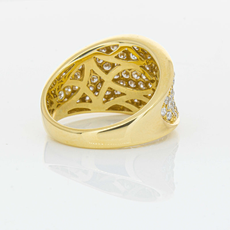 Deja Vu 18ct Yellow Gold 1.44ct Diamond Pave-Set Ring - Ring - Walker & Hall