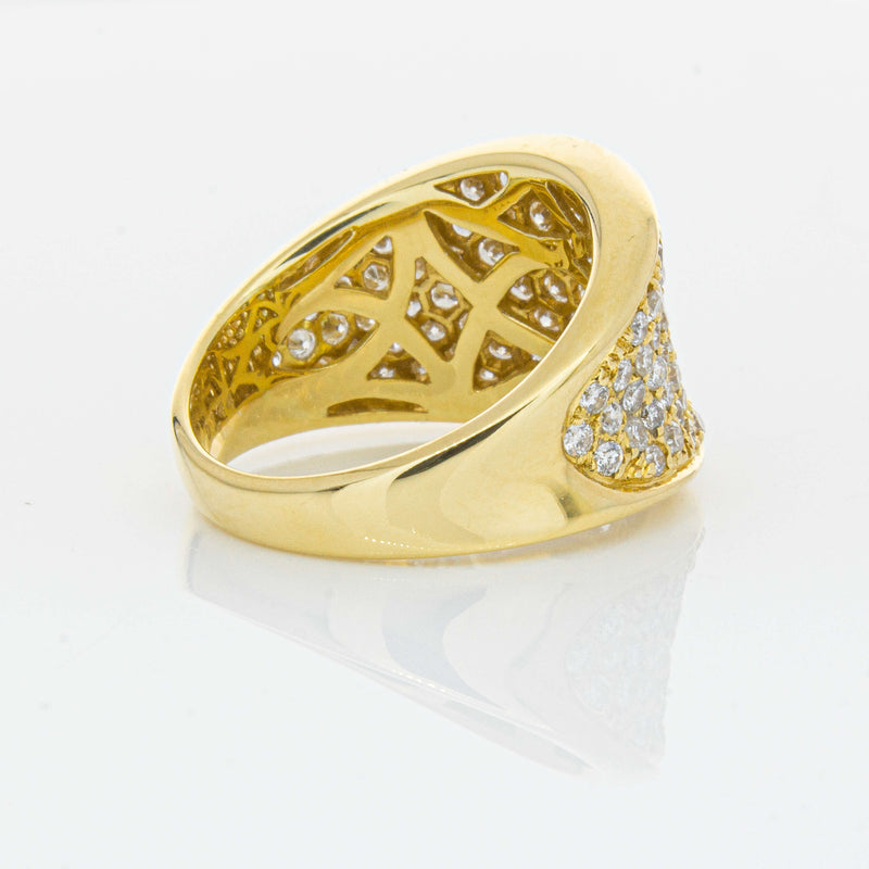 Deja Vu 18ct Yellow Gold 1.44ct Diamond Pave-Set Ring - Ring - Walker & Hall