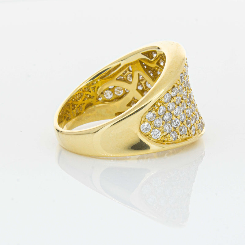 Deja Vu 18ct Yellow Gold 1.44ct Diamond Pave-Set Ring - Ring - Walker & Hall