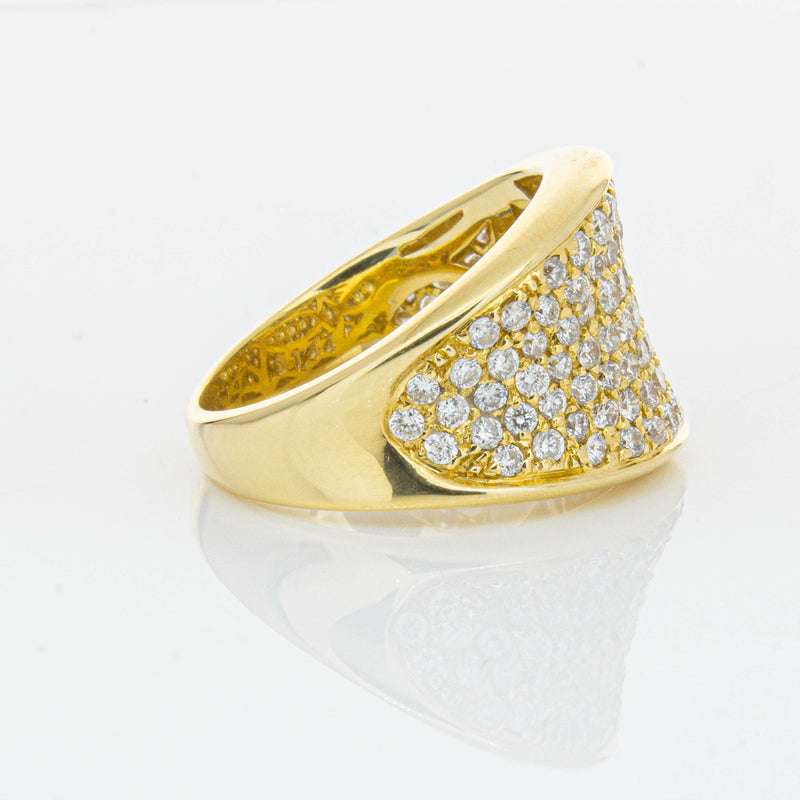 Deja Vu 18ct Yellow Gold 1.44ct Diamond Pave-Set Ring - Ring - Walker & Hall