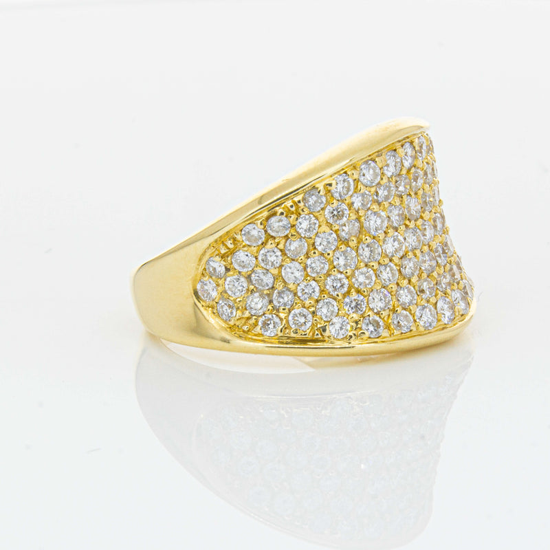Deja Vu 18ct Yellow Gold 1.44ct Diamond Pave-Set Ring - Ring - Walker & Hall