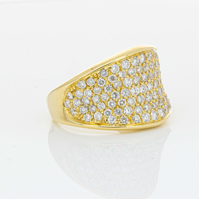 Deja Vu 18ct Yellow Gold 1.44ct Diamond Pave-Set Ring - Ring - Walker & Hall