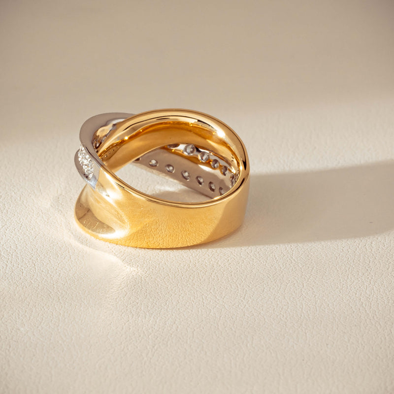 18ct Yellow & White Gold .74ct Diamond Clara Ring - Ring - Walker & Hall