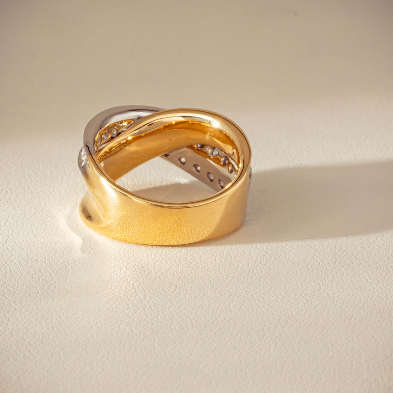 18ct Yellow & White Gold .74ct Diamond Clara Ring - Ring - Walker & Hall