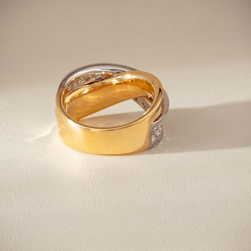 18ct Yellow & White Gold .74ct Diamond Clara Ring - Ring - Walker & Hall
