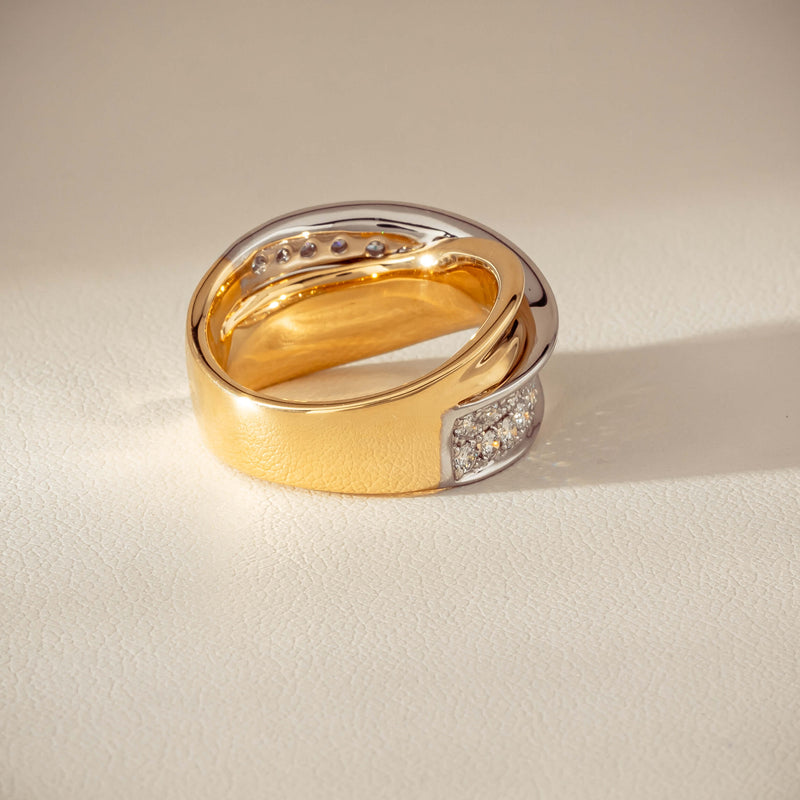 18ct Yellow & White Gold .74ct Diamond Clara Ring - Ring - Walker & Hall