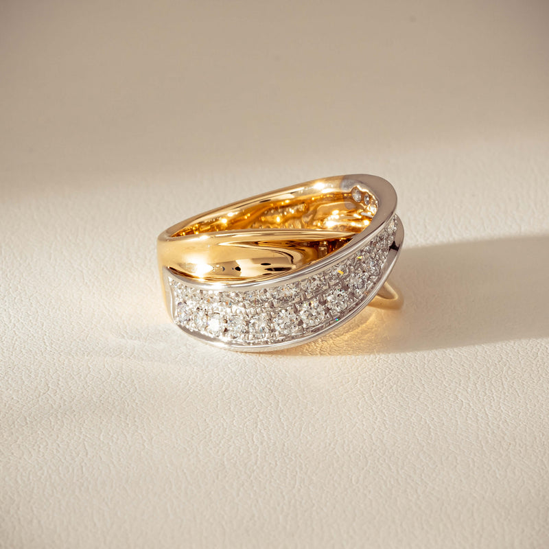 18ct Yellow & White Gold .74ct Diamond Clara Ring - Ring - Walker & Hall