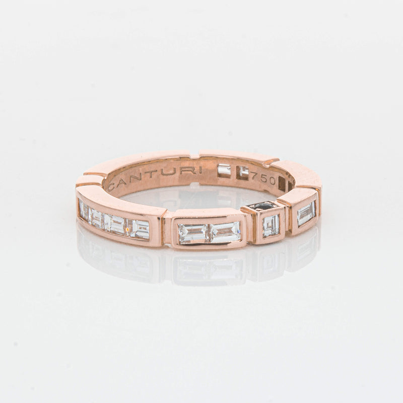 Deja Vu 18ct Rose Gold .75ct Diamond Band - Ring - Walker & Hall
