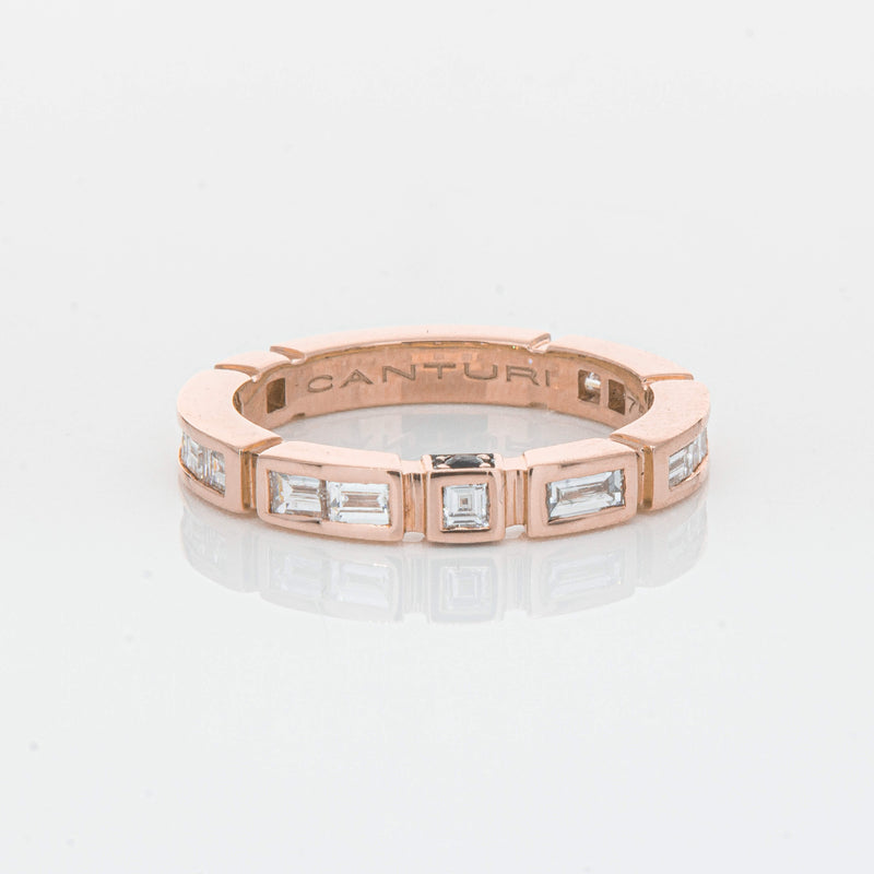 Deja Vu 18ct Rose Gold .75ct Diamond Band - Ring - Walker & Hall