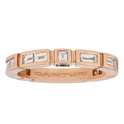 Deja Vu 18ct Rose Gold .75ct Diamond Band - Ring - Walker & Hall