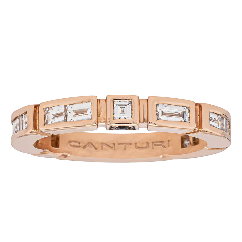 Deja Vu 18ct Rose Gold .75ct Diamond Band - Ring - Walker & Hall