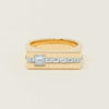 18ct Yellow Gold .50ct Princess Cut Diamond Mens Signet Ring - Ring - Walker & Hall