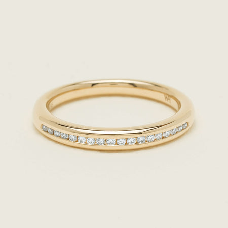 14ct Yellow Gold Diamond Vida Band - Ring - Walker & Hall