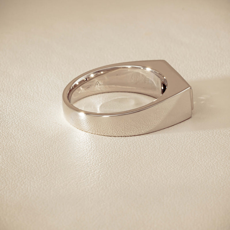 Platinum 1.47ct Reclaimed Princess Diamond Mens Ring