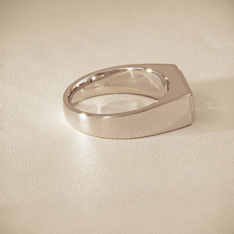 Platinum 1.47ct Reclaimed Princess Diamond Mens Ring