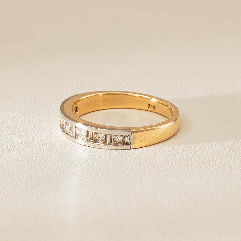 Deja Vu 16ct Yellow & White Gold .75ct Diamond Band