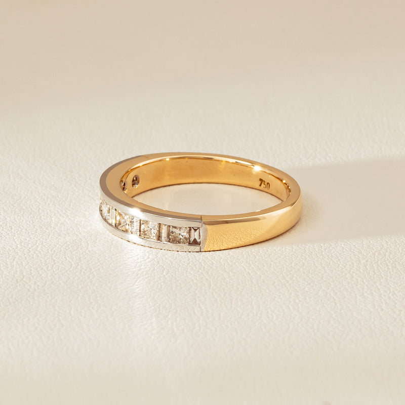 Deja Vu 16ct Yellow & White Gold .75ct Diamond Band
