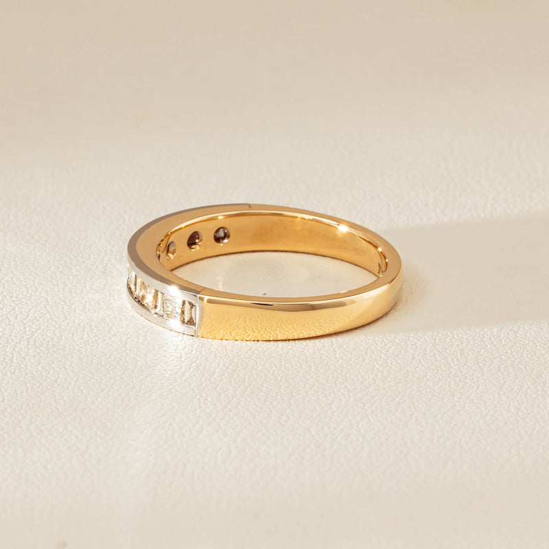Deja Vu 16ct Yellow & White Gold .75ct Diamond Band