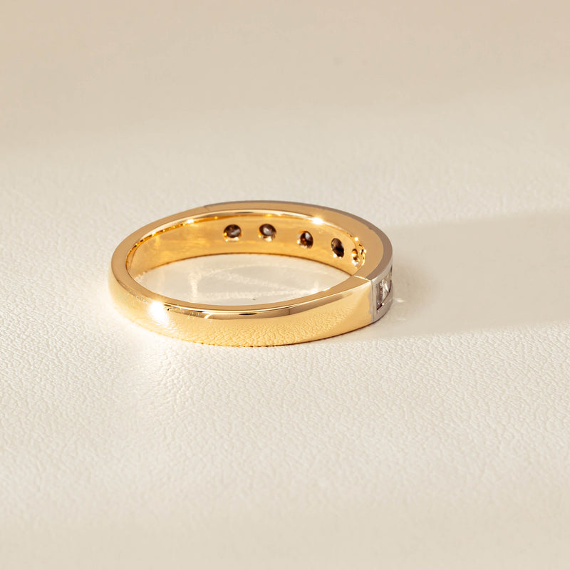 Deja Vu 16ct Yellow & White Gold .75ct Diamond Band