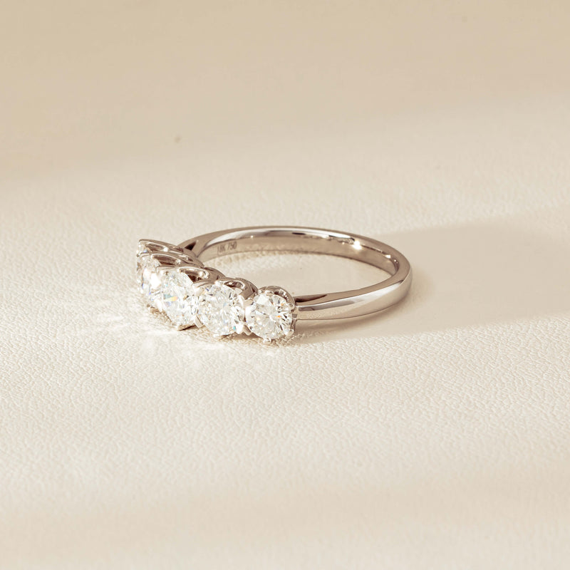 Deja Vu 18ct White Gold 1.90ct Five-Stone Diamond Ring - Ring - Walker & Hall