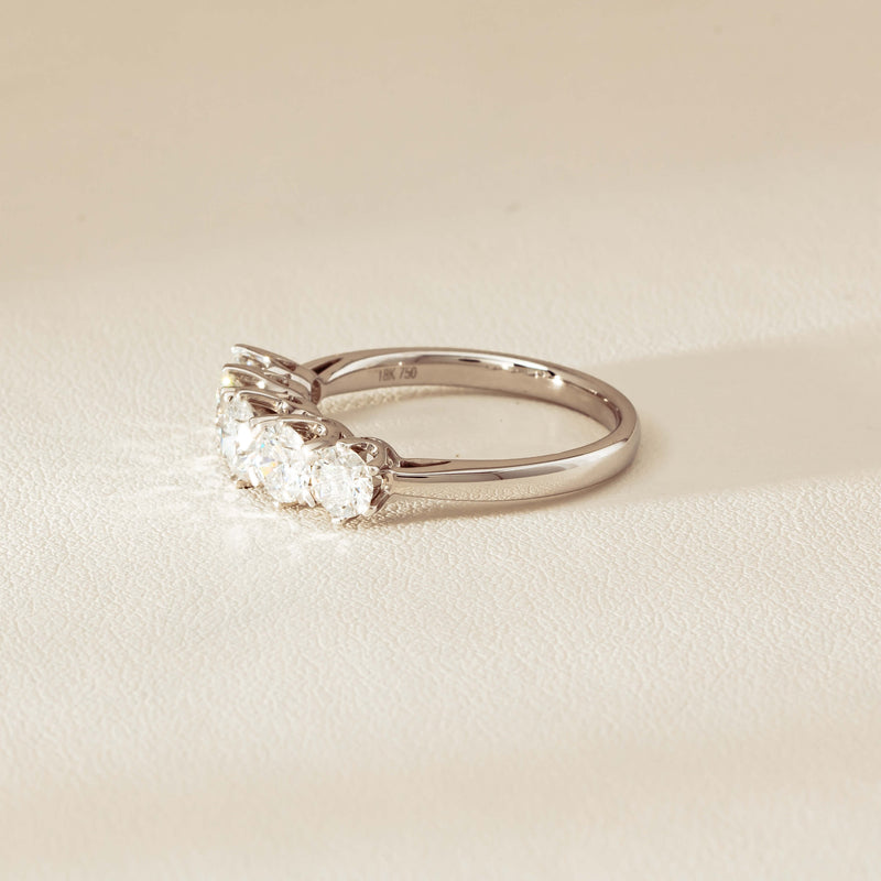 Deja Vu 18ct White Gold 1.90ct Five-Stone Diamond Ring - Ring - Walker & Hall
