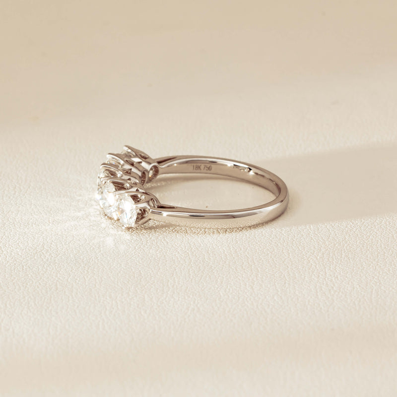 Deja Vu 18ct White Gold 1.90ct Five-Stone Diamond Ring - Ring - Walker & Hall