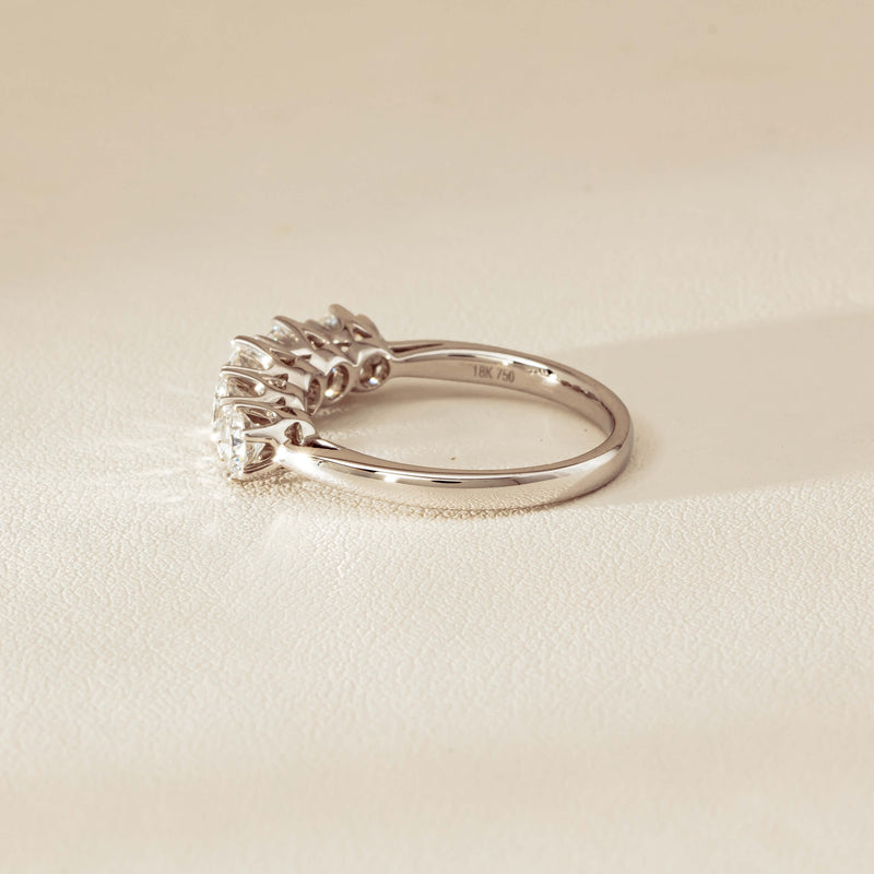 Deja Vu 18ct White Gold 1.90ct Five-Stone Diamond Ring - Ring - Walker & Hall