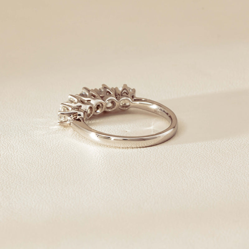 Deja Vu 18ct White Gold 1.90ct Five-Stone Diamond Ring - Ring - Walker & Hall