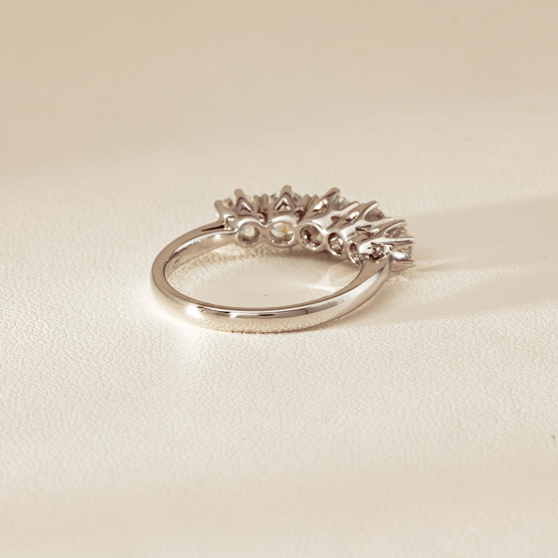 Deja Vu 18ct White Gold 1.90ct Five-Stone Diamond Ring - Ring - Walker & Hall