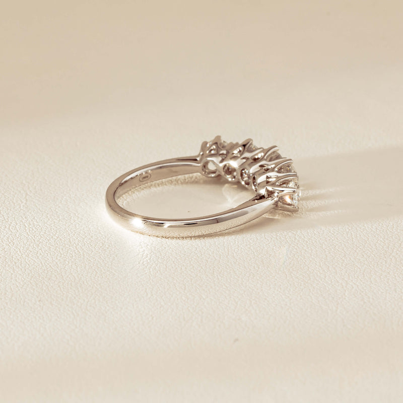 Deja Vu 18ct White Gold 1.90ct Five-Stone Diamond Ring - Ring - Walker & Hall