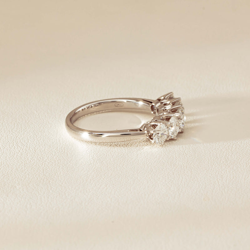 Deja Vu 18ct White Gold 1.90ct Five-Stone Diamond Ring - Ring - Walker & Hall